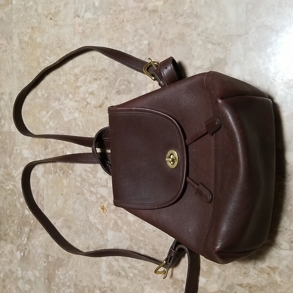 Coach Bags Vintage Coach 996 Brown Leather Backpack Poshmark